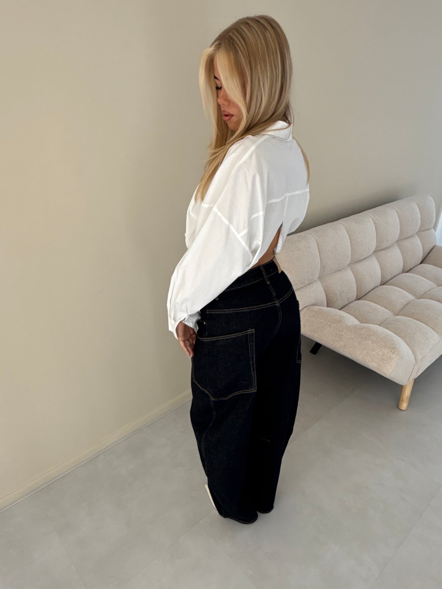 Balloon jeans dark blue