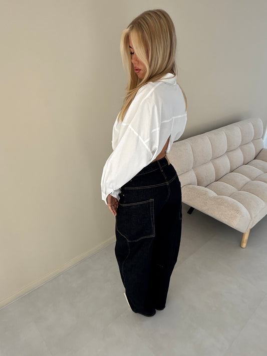 Balloon jeans dark blue