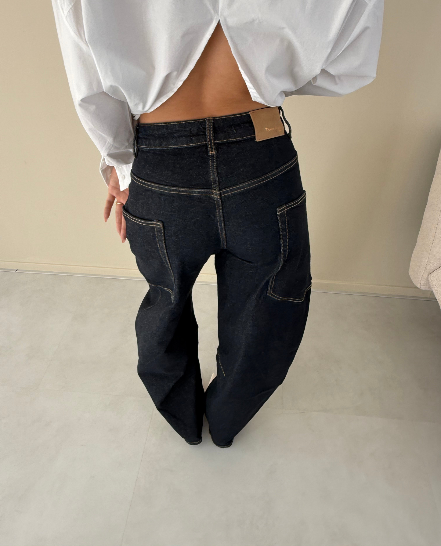 Balloon jeans dark blue