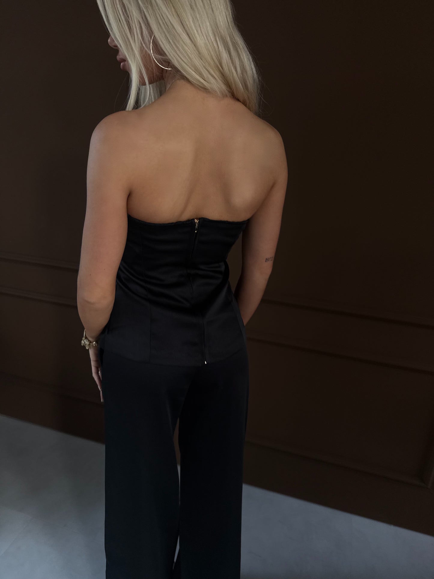 satin top black