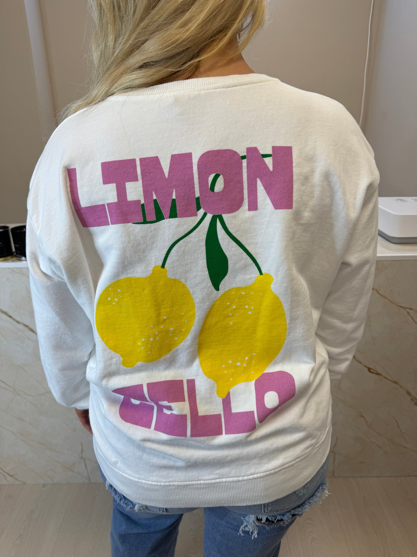 LEMON SWEATER - WHITE