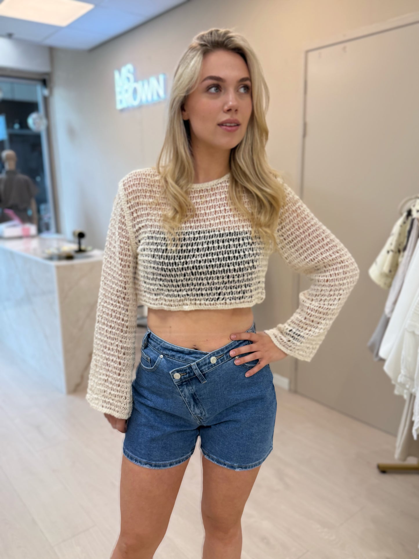 Denim short - blue