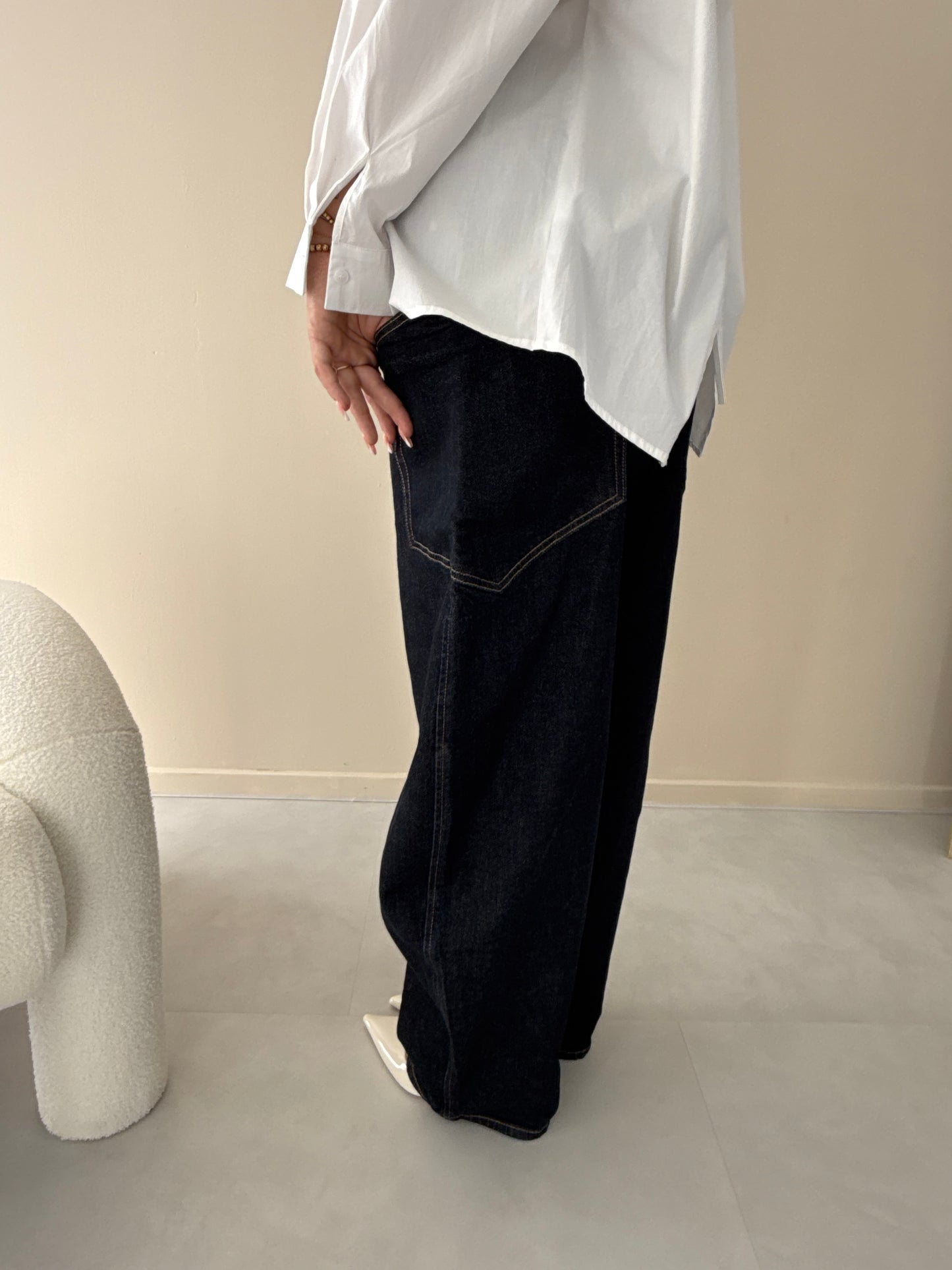 Balloon jeans dark blue