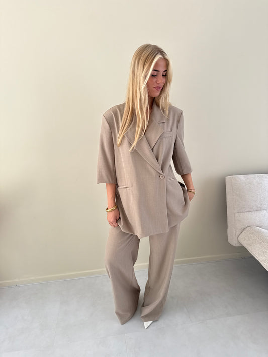 Oversized blazer taupe