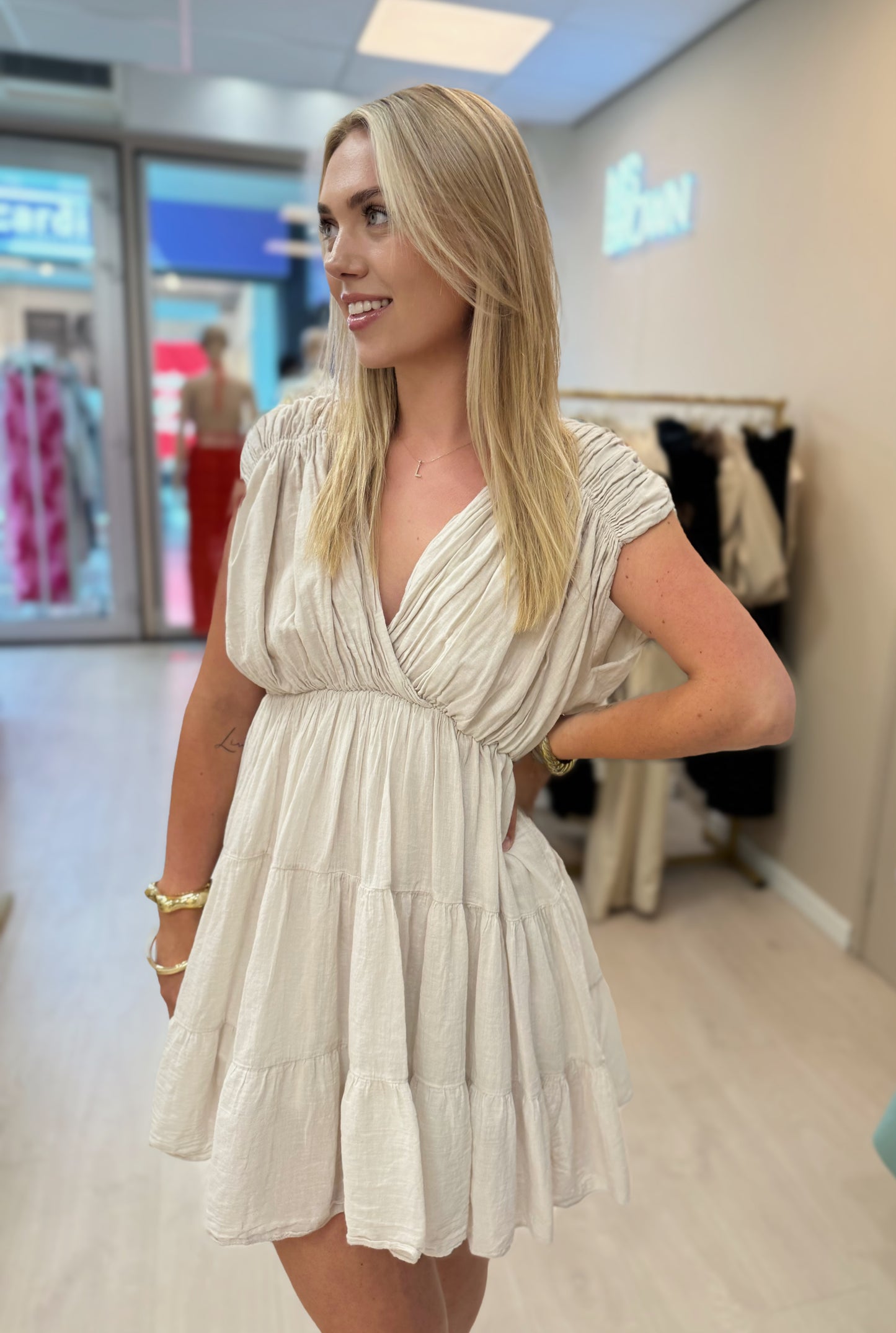 Summer dress beige