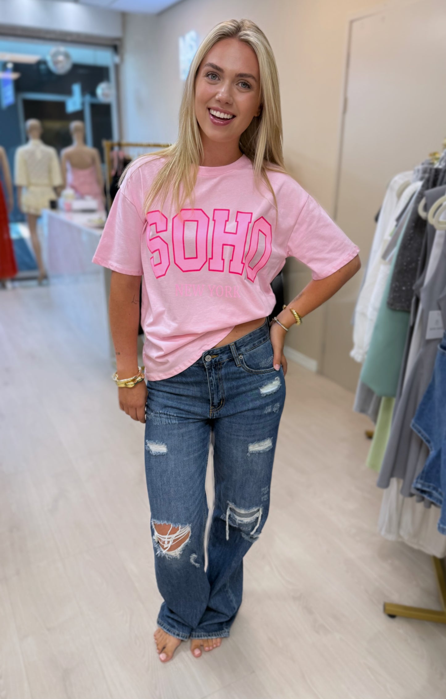 Printed Tee - Pink