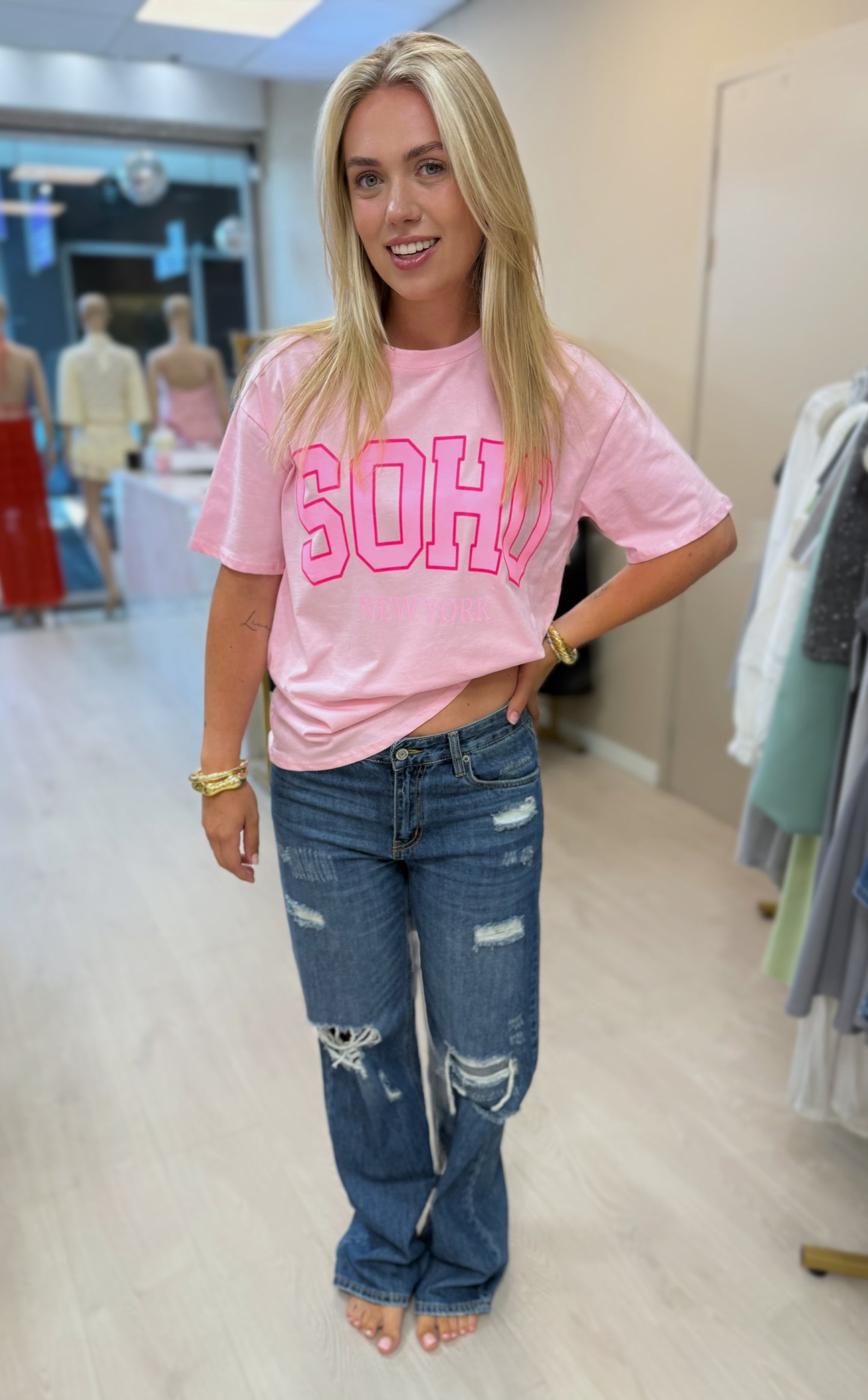 Printed Tee - Pink