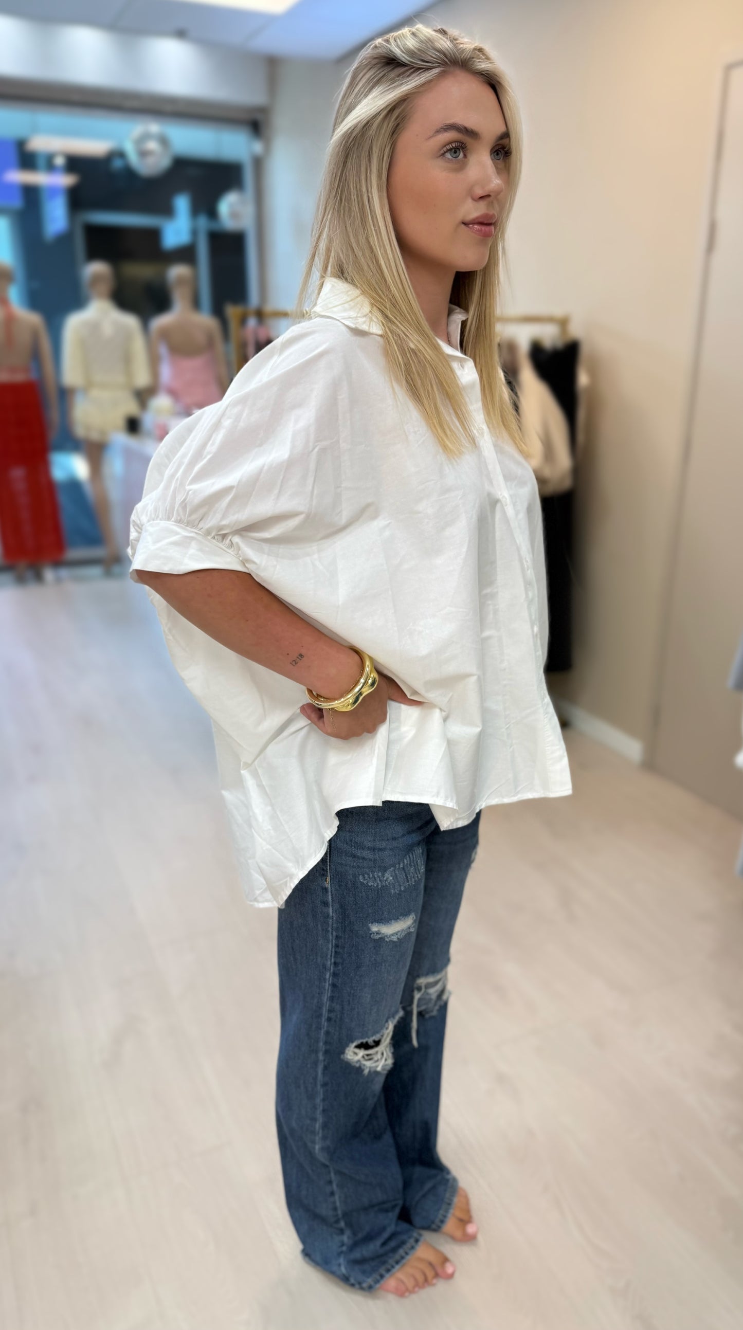 Oversized blouse - white