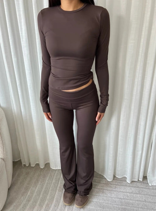 Stretchy soft top brown