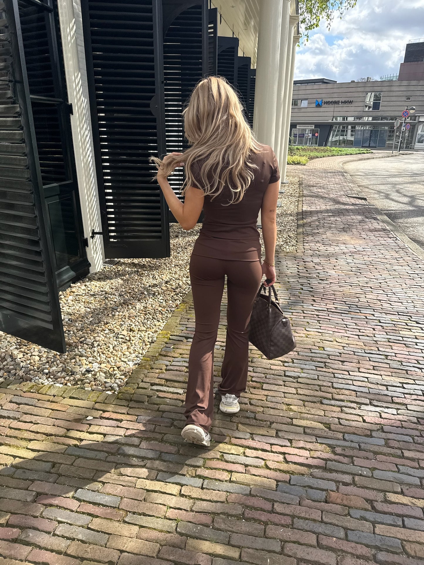 Fold over trouser Brown