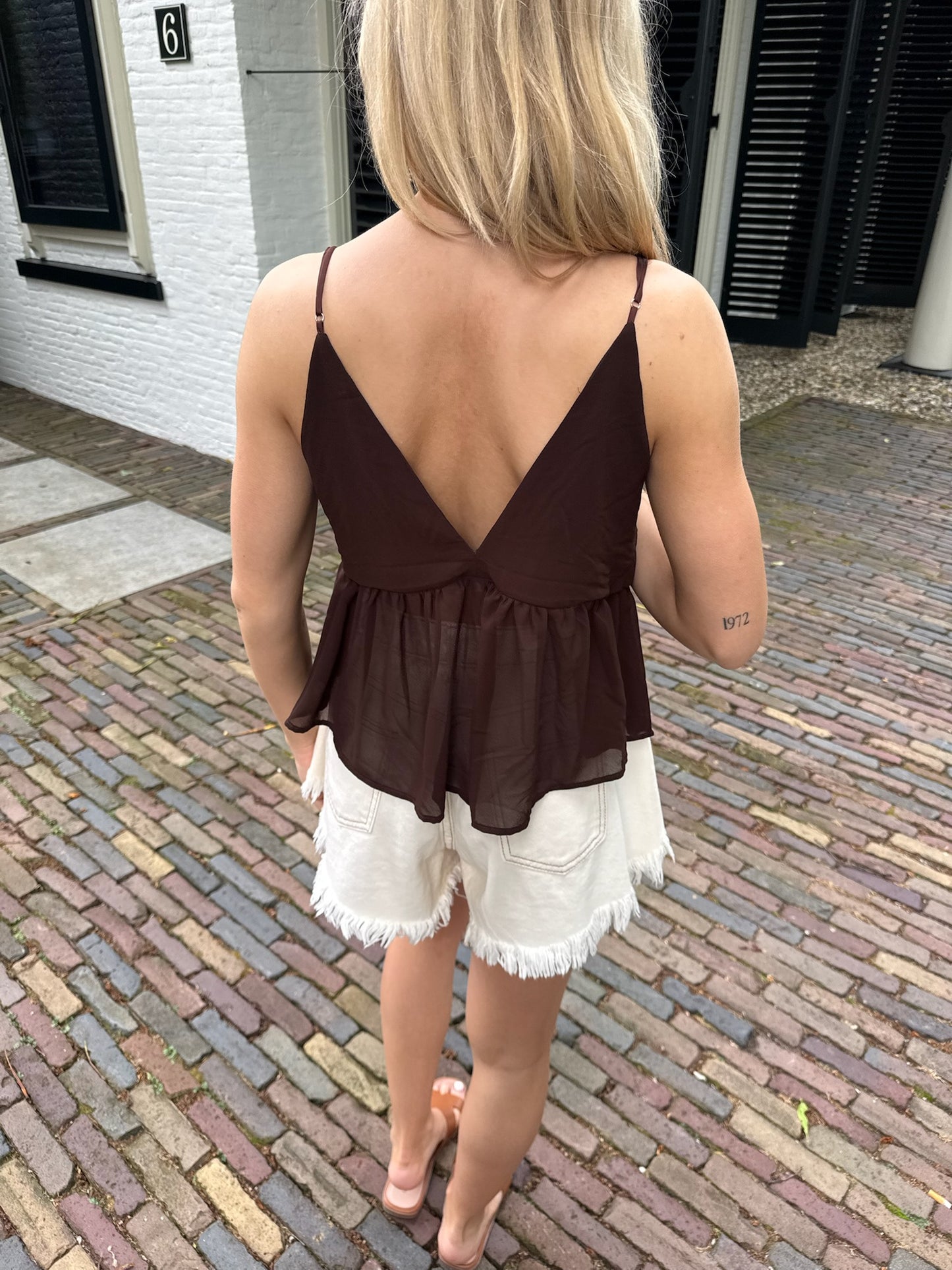 Beaded top Brown
