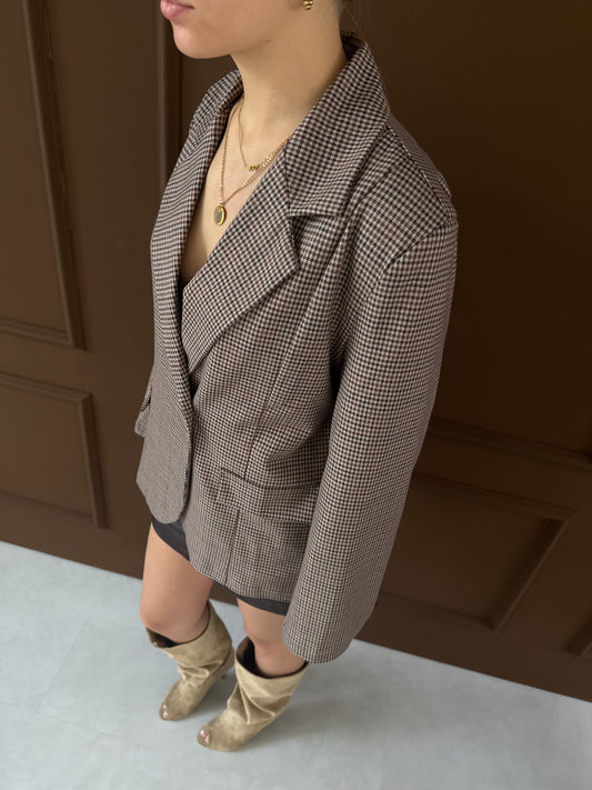 checkered  blazer