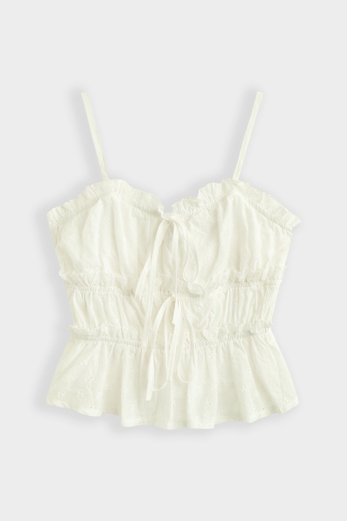 Embroidered top white