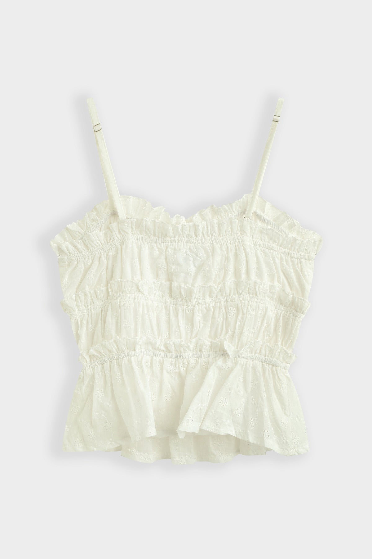 Embroidered top white