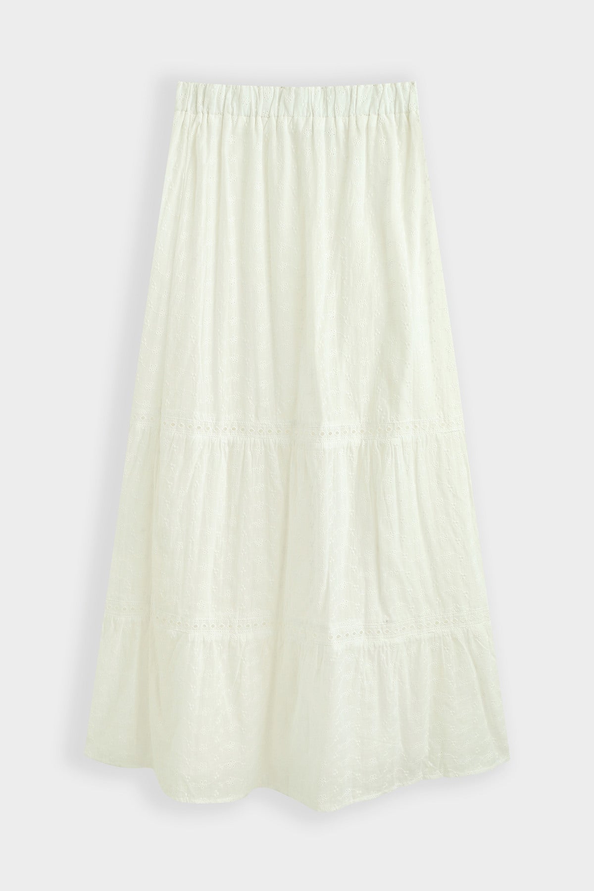 Embroidered skirt white