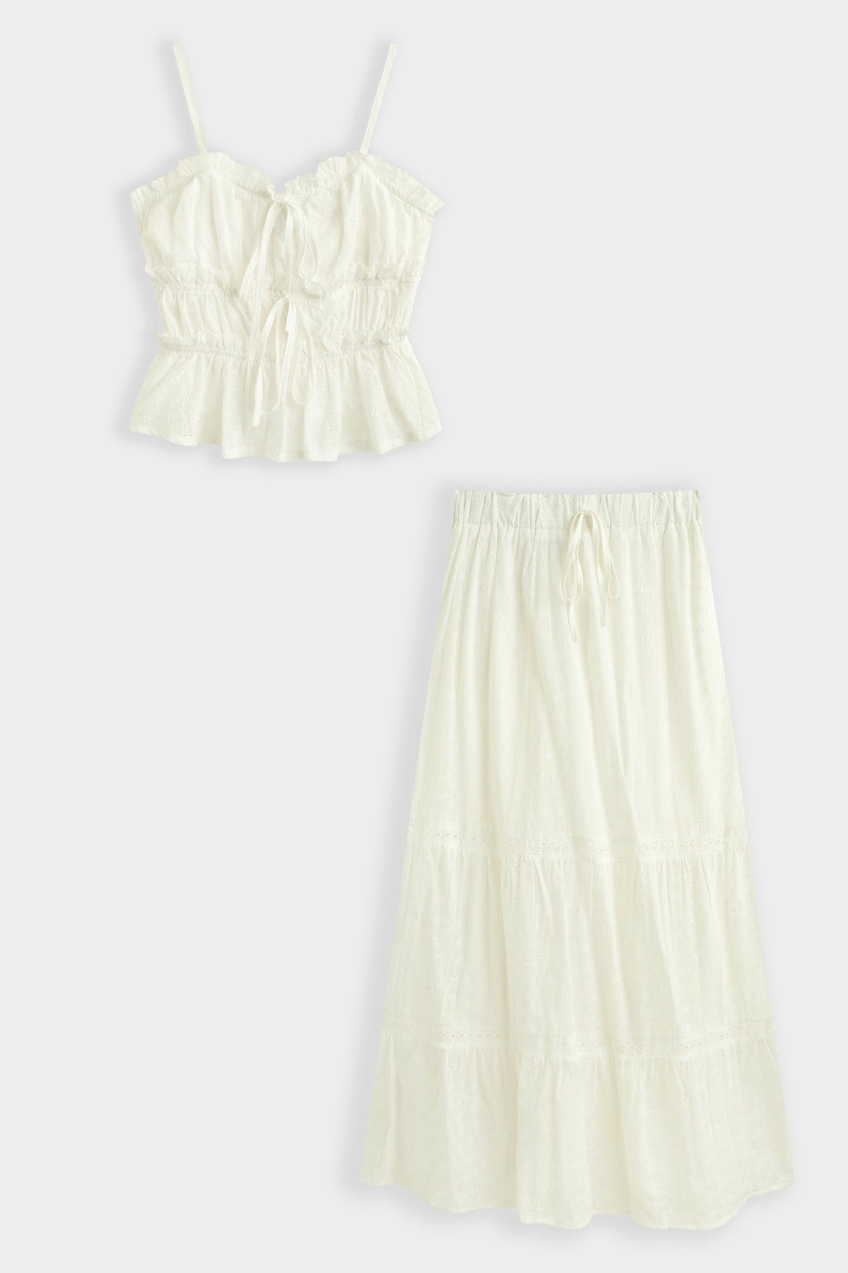 Embroidered top white