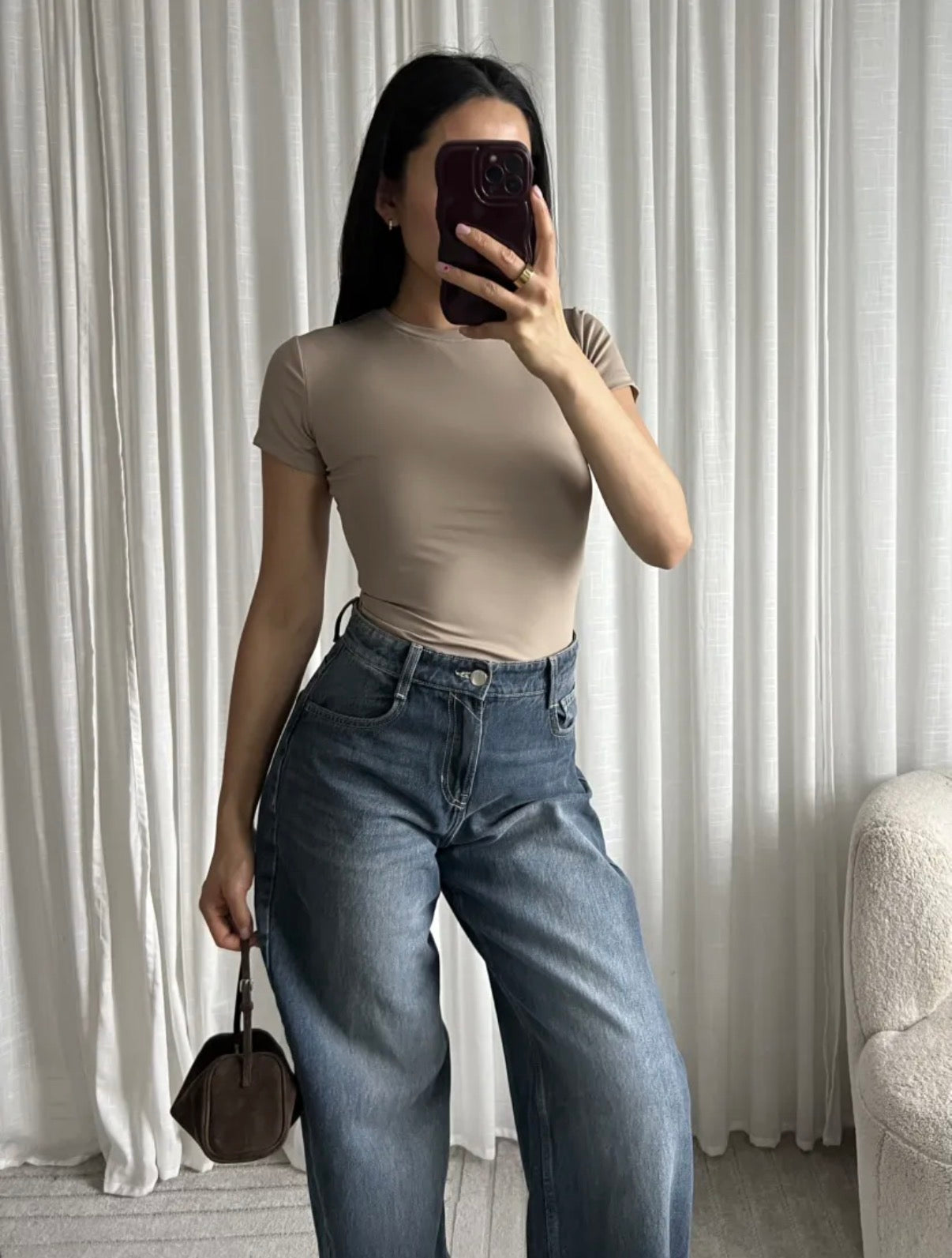 Basic top taupe