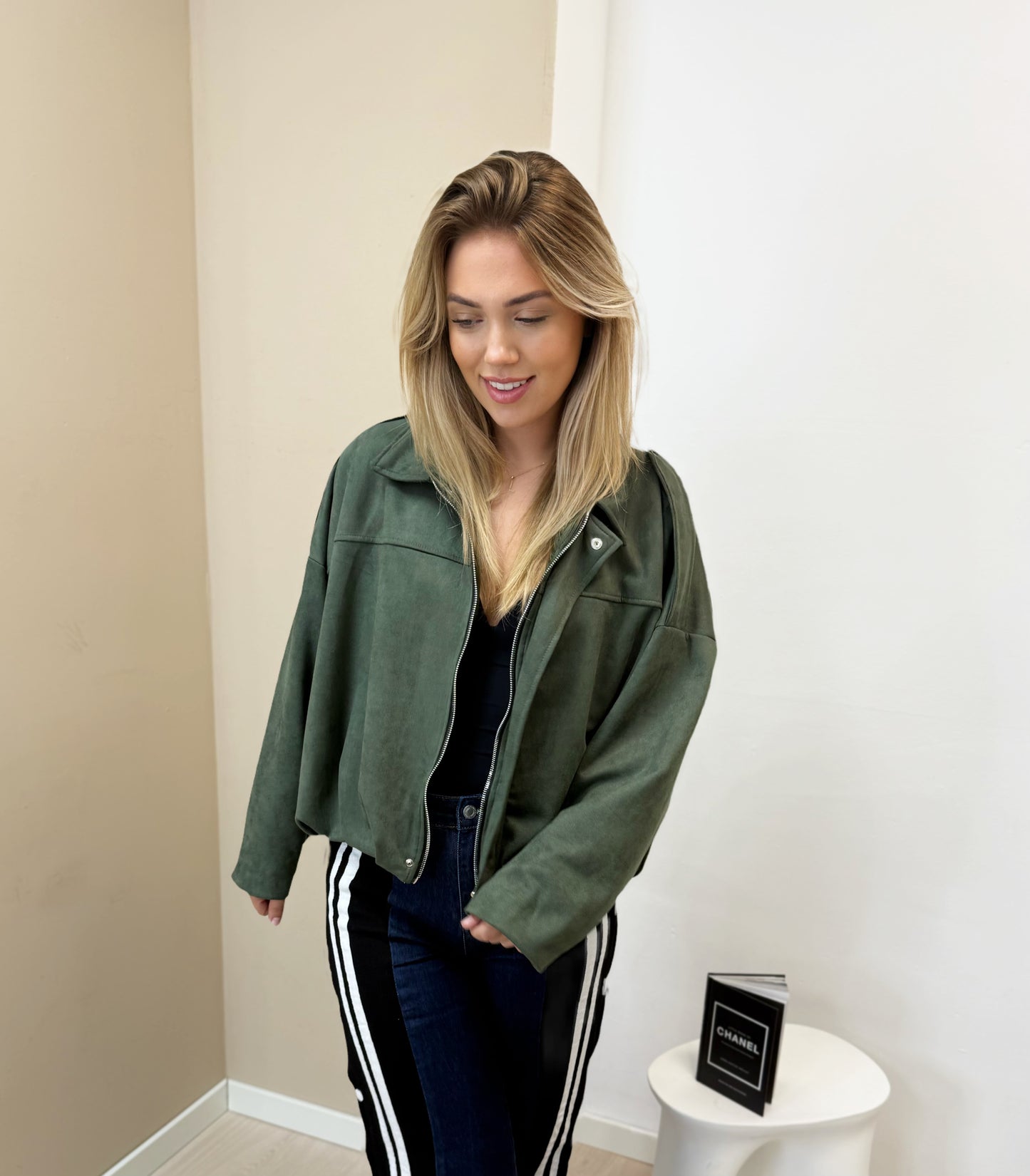 Suède jacket green