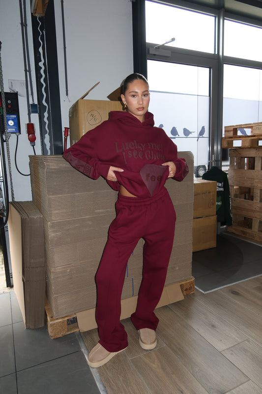 LUCKY ME TRACKSUIT - BURGUNDY