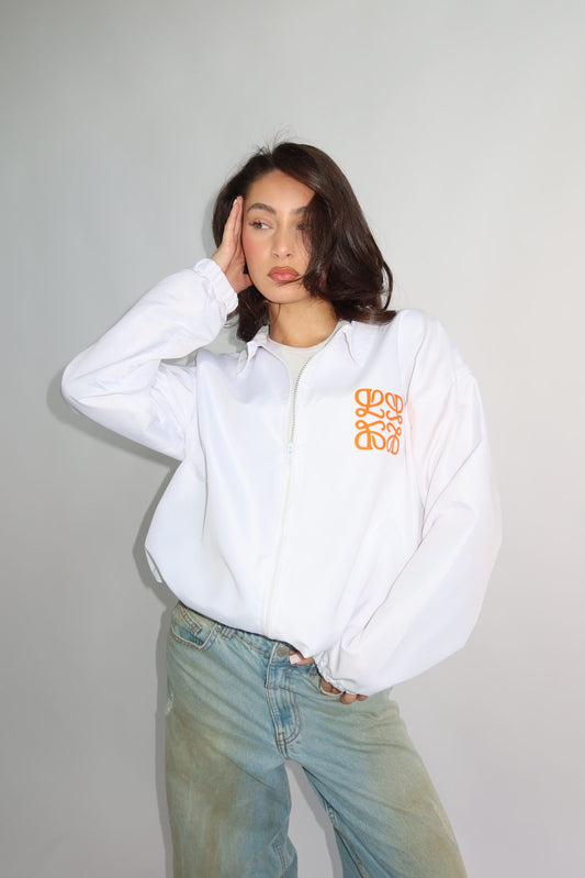 The monogram jacket white