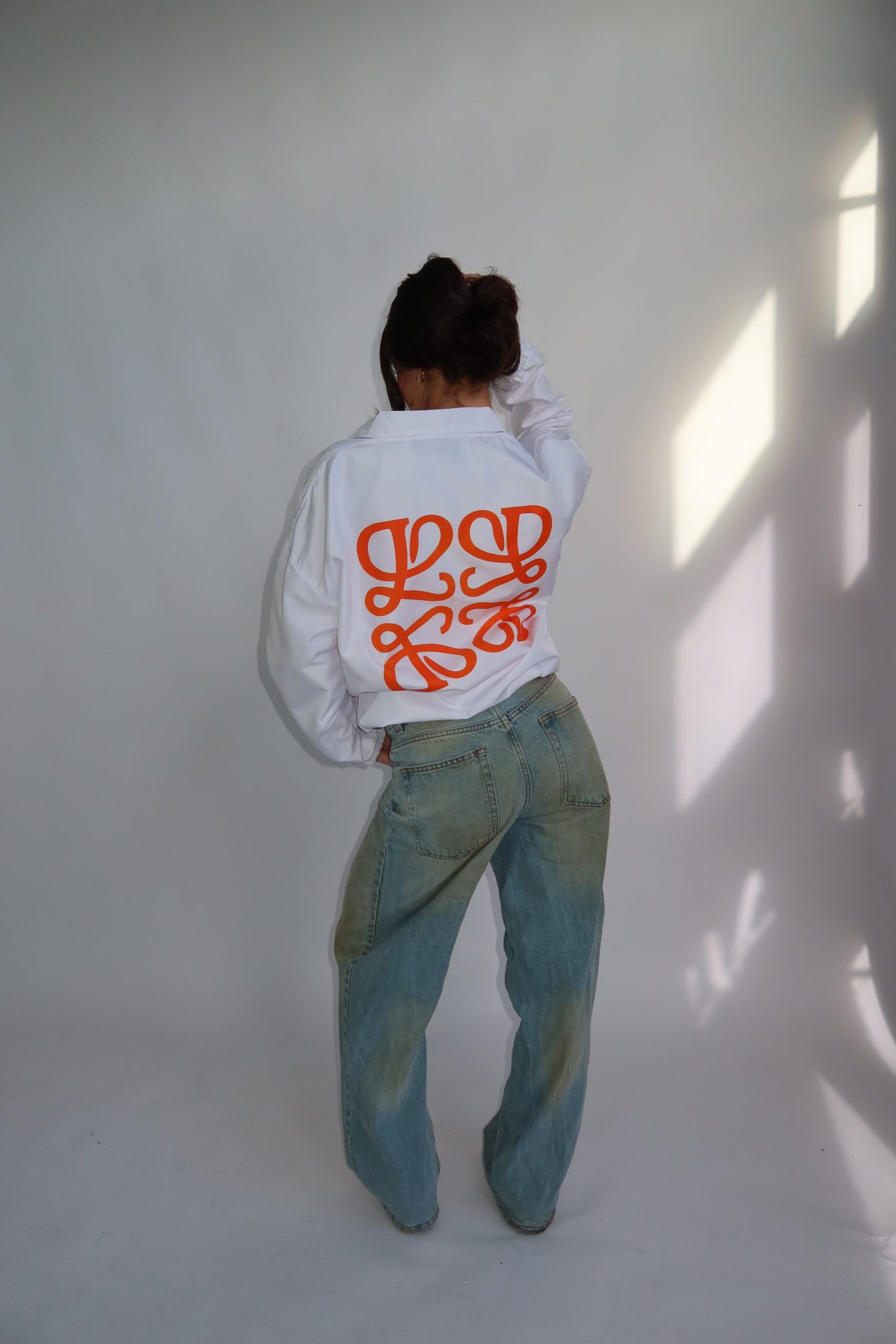 The monogram jacket white