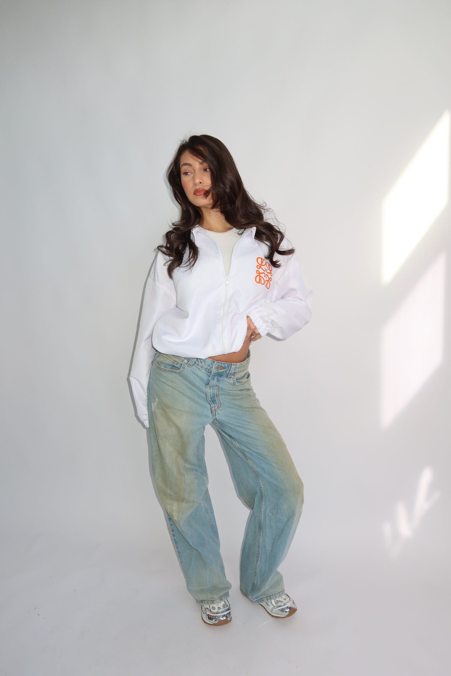 The monogram jacket white